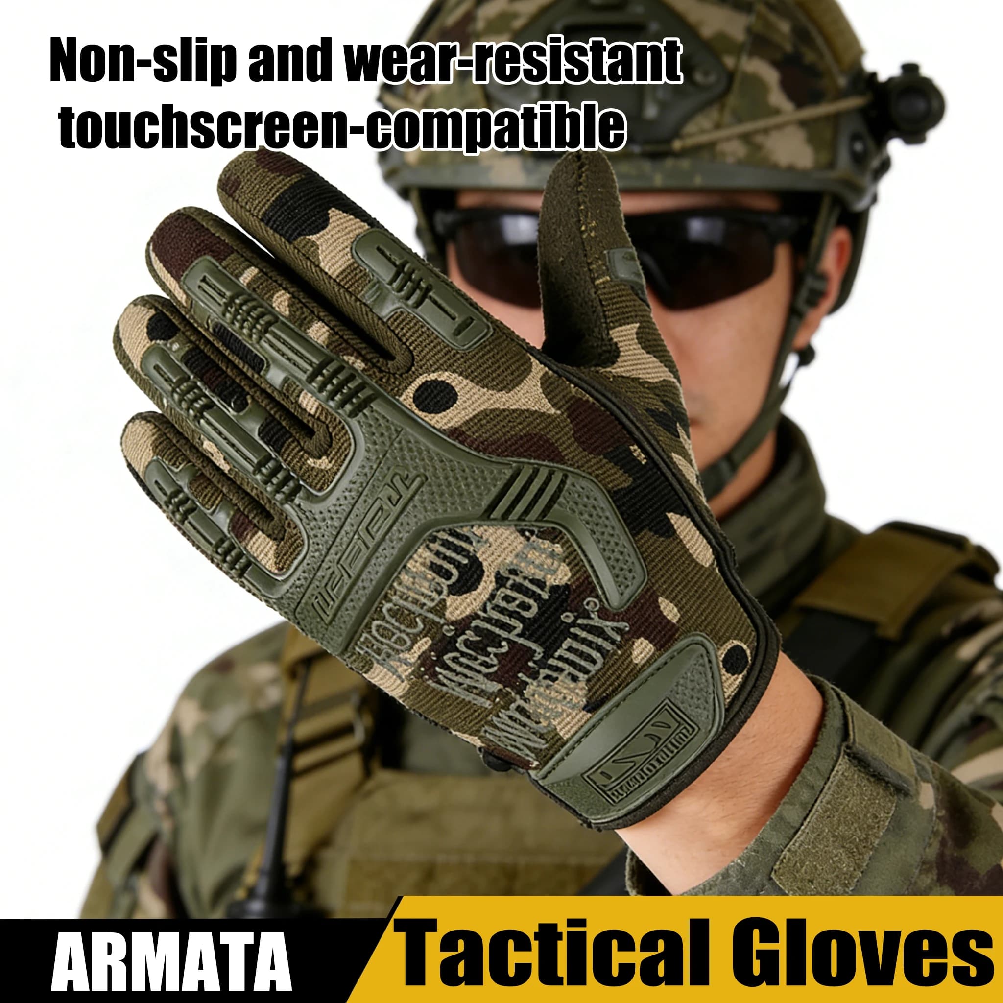 Guanti tattici Super Technician da uomo, guanti antiscivolo a dita intere per motociclismo, forze speciali, attrezzatura per allenamento all'aperto