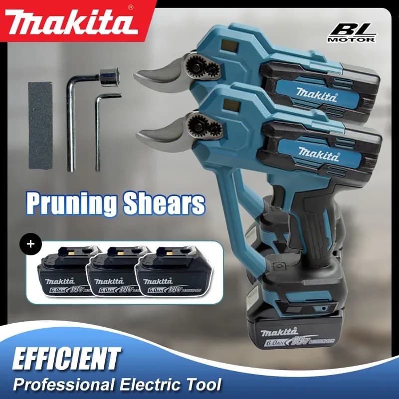 Makita Brushless Electric Pruning Shears 35mm Cordless Scissors Branch Pruner High-power Cutter Power Tools for 18V Battery