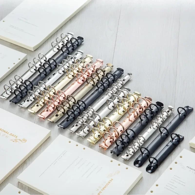 A6/A5/B5 Accessorio di cancelleria Blocco note fai da te Raccoglitore in metallo Clip Cartella di file a fogli mobili Notebook Rilegatura Cerchi Anello Binde Accessori
