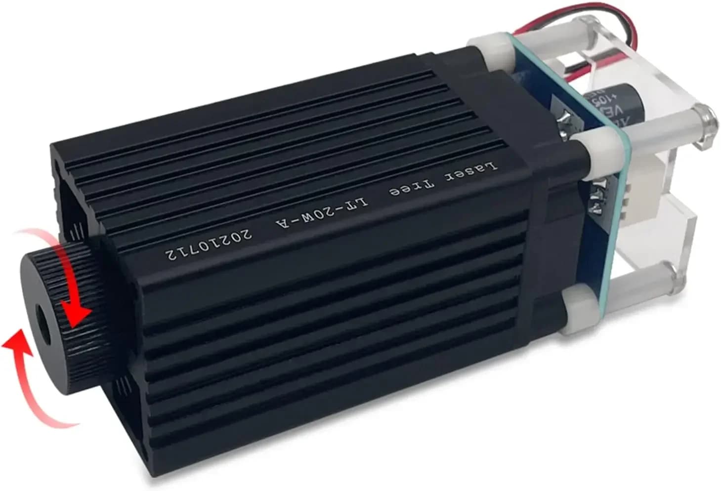 Modulo Incisore Laser, Potenza Ottica 4000mW, Modulo per Incisione e Taglio, Focale Regolabile, Testa da 450nm per Incisione