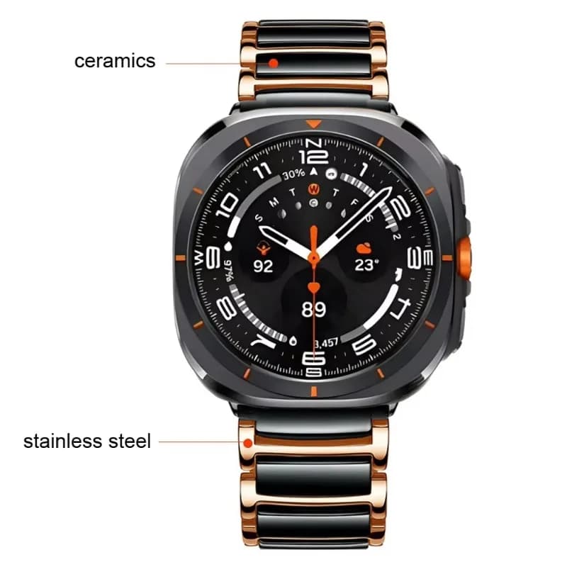 Ceramic Metal Strap for Samsung Galaxy Watch 8 Ultra 47mm classic Galaxy Watch 7 strap ultra luxury