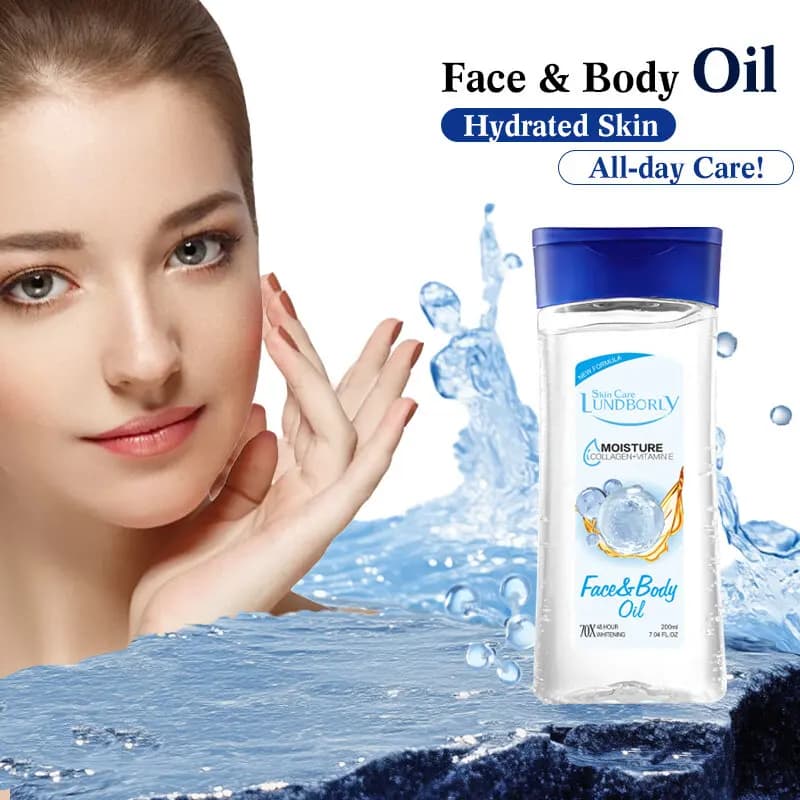 Vitamina C + Vitamina B5 Olio per il corpo Nutriente Idratante Illumina Olio essenziale Contiene acido ialuronico Cura del corpo Cura della pelle 200ml
