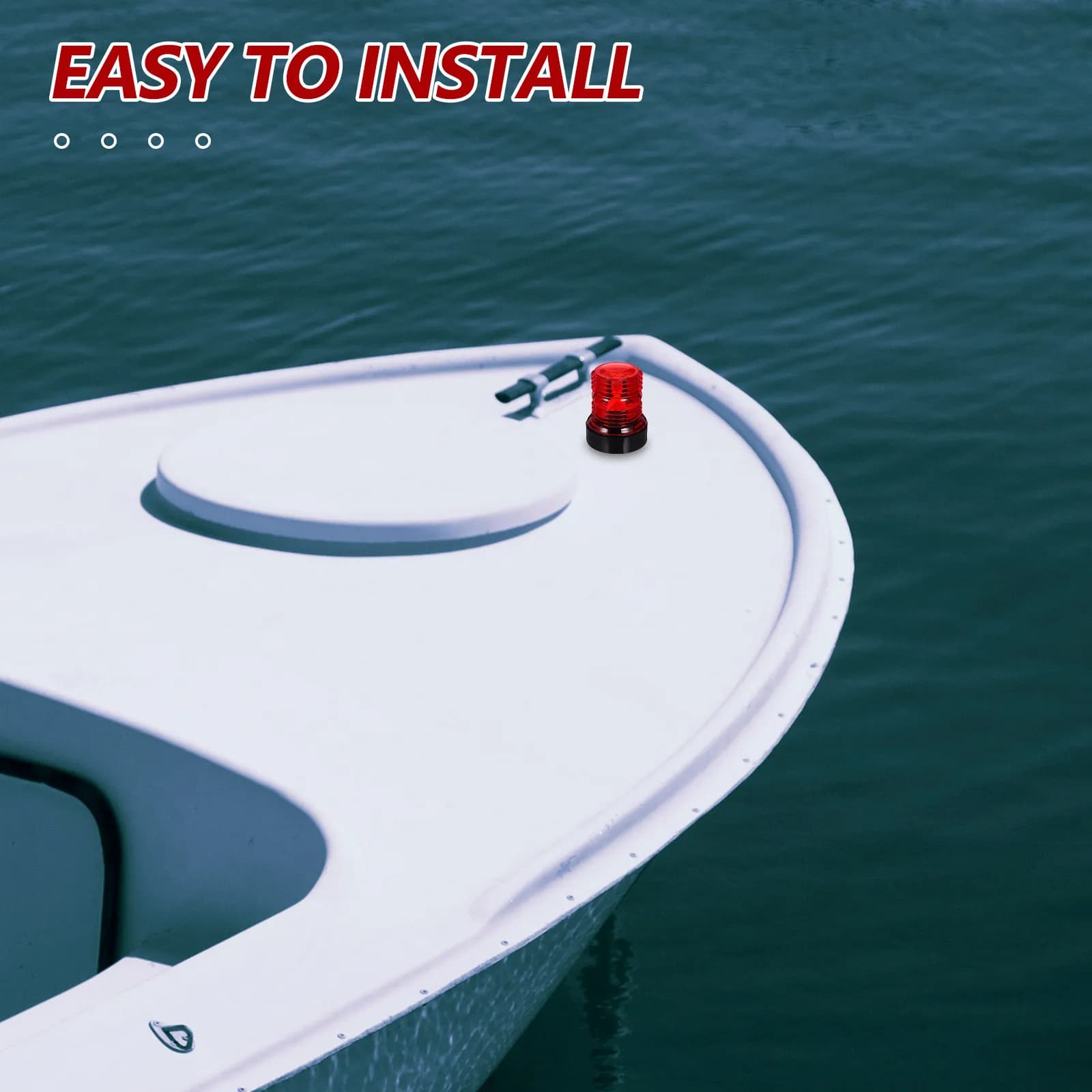 Luce di Ancoraggio Marina a LED Rossa Impermeabile 360° ° Illuminazione 12-24V 3W a doppia funzione per prua e poppa per barche da pesca e yacht
