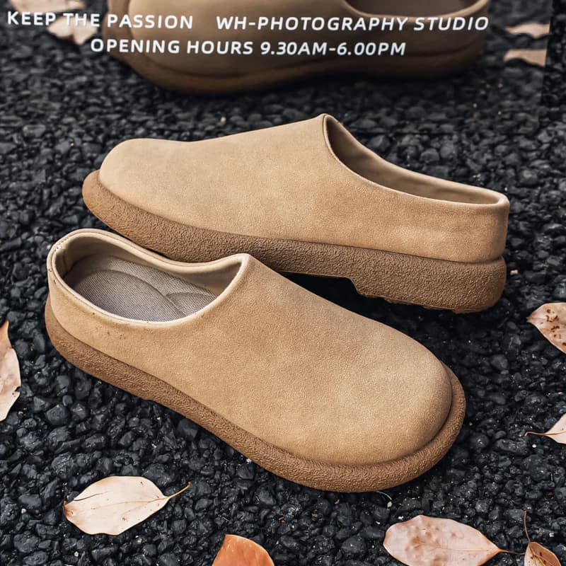 Mezze scarpe da uomo Ciabatte di grandi dimensioni 45 46 Mocassini senza schienale con plateau Pantofole Scarpe casual aperte sul retro Scivoli Sandalo Slip On Flats