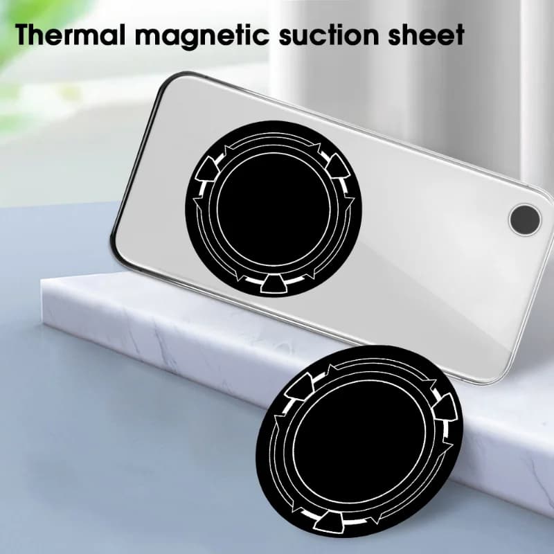 Piastra ad anello in metallo per telefono cellulare per caricabatterie wireless Magsafe foglio di ferro adesivo posteriore magnete supporto per auto radiatore per iPhone Xiaomi