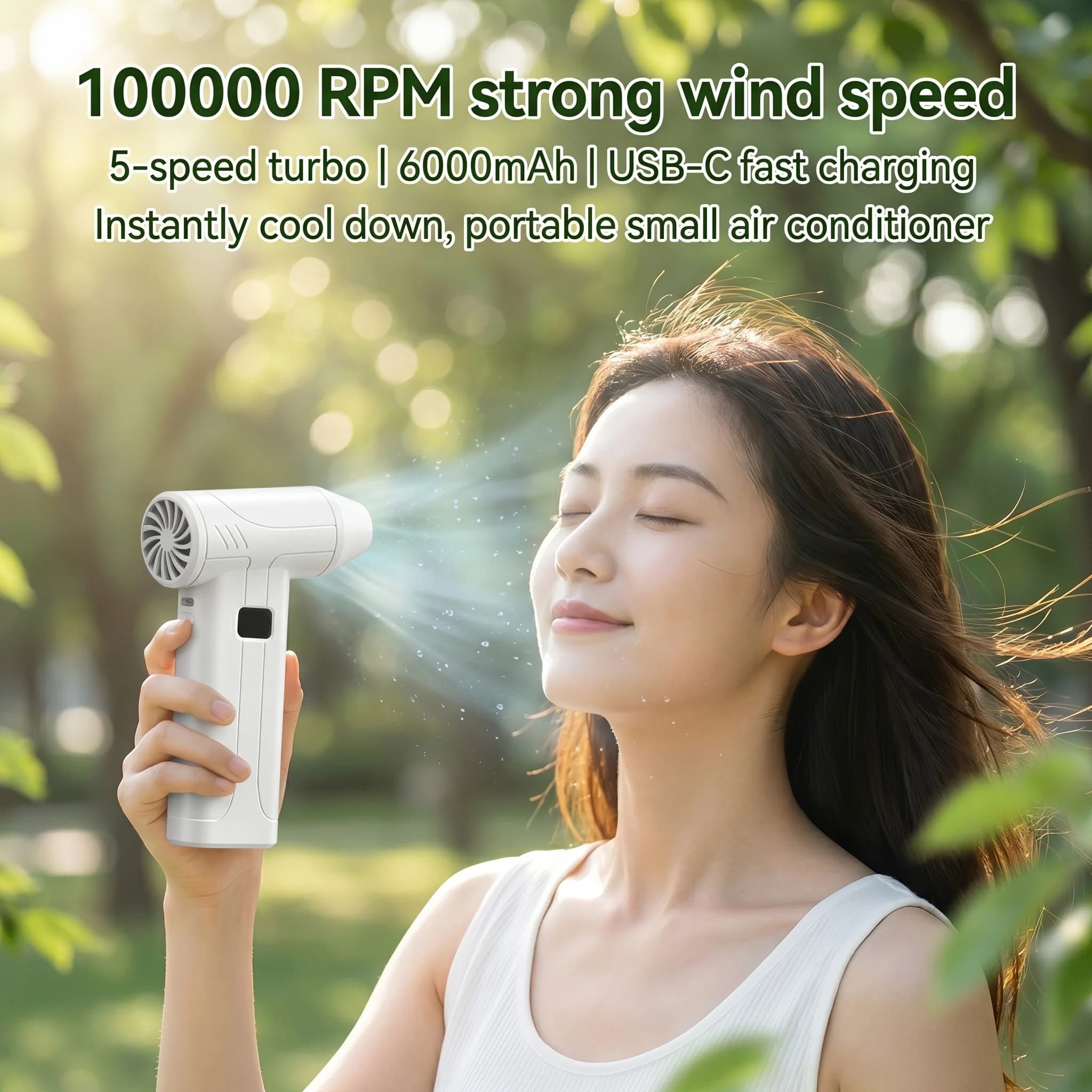 X9 turbocharged fan blower 6000mAh handheld powerful electric air blower vacuum portable dust blower outdoor fan