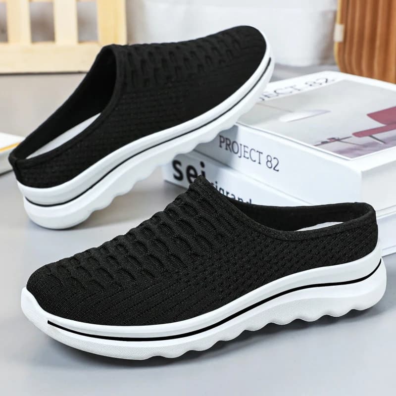 Half drag women's shoes summer soft sole comfortable one foot casual shoes versatile breathable single shoe