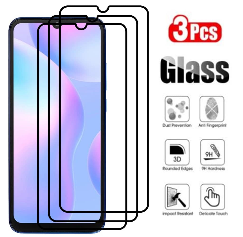 Pellicola protettiva per vetro 9D Full Glue per Xiaomi Redmi 9 T 9A 9C Note 9 Pro Max 9 S Mi 9 T Mi9 Se Lite pellicola protettiva per schermo