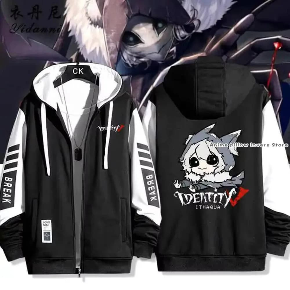 Game Identity V Ithaqua Spring Autumn Print Zippered jacket Women's Fashion Cosplay Hoodies Couple Coat