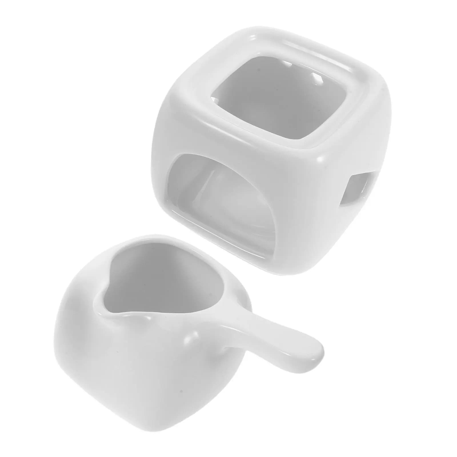 Diffusore di Oli Essenziali in Ceramica Bianco, Diffusore di Aromi Decorativo per Casa, Camera da Letto, Spa, Aromaterapia, Scaldacera