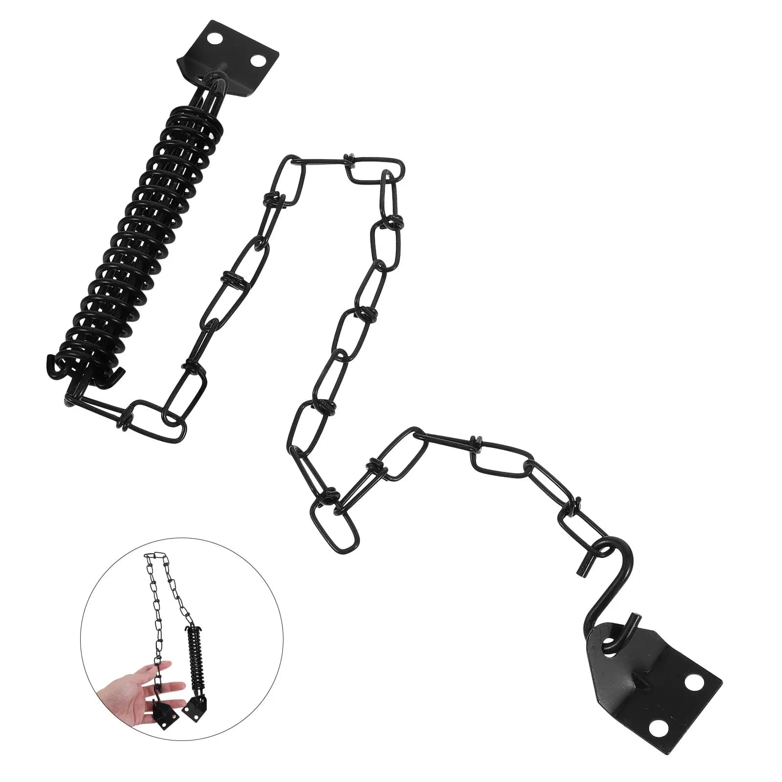 Set di 2 Catene Antifurto per Porte, Catena di Sicurezza in Acciaio Antivento con Elegante Maniglia Americana per Porte Residenziali e Commerciali