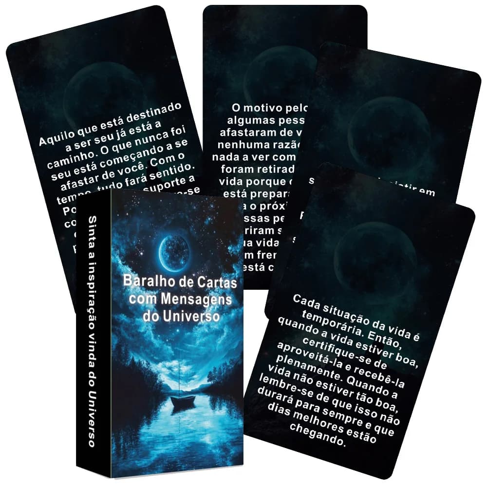 Carte dei tarocchi portoghesi, messaggio dell'universo Carte oracoli, 54 mazzi con parole chiave, carte oracoli portoghesi