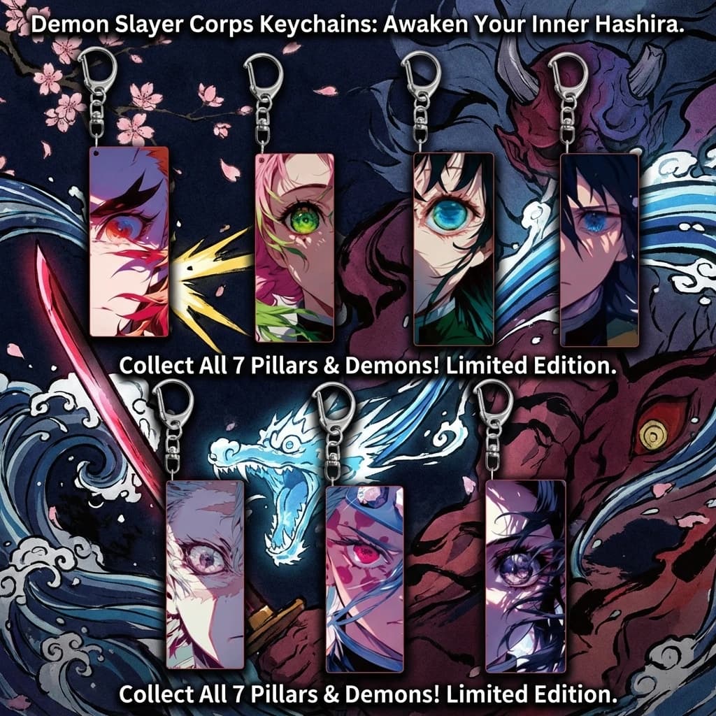 Acrylic Keychain Demon Slayer Kimetsu No Yaiba, Backpack Accessories, Anime Gift Pendant