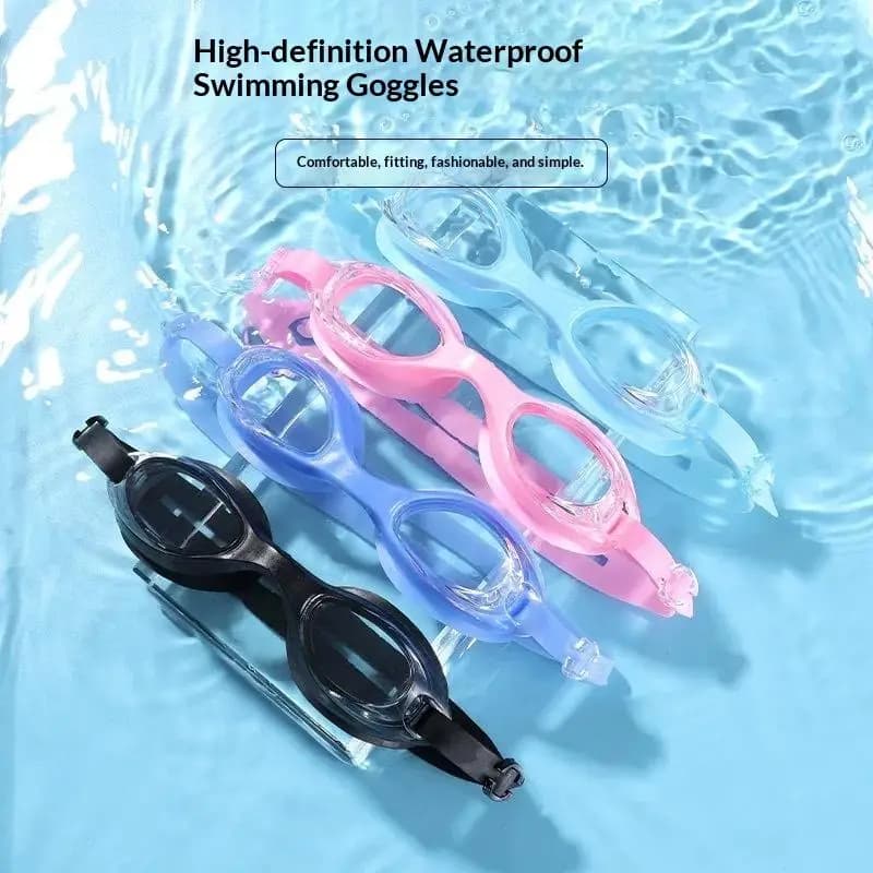 【IIOO】1 paio di occhialini da nuoto regolabili, impermeabili e antiappannamento, occhiali da nuoto con montatura piccola, adatti per nuoto e immersioni