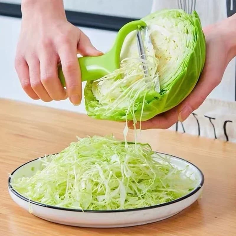 Sautéed for Vegetables and Fruits in Stainless Steel, Grater for Cavoli, Slice and Salad Slicing Machine, Kitchen Accessories, Cooking Tools in Bocca Larga