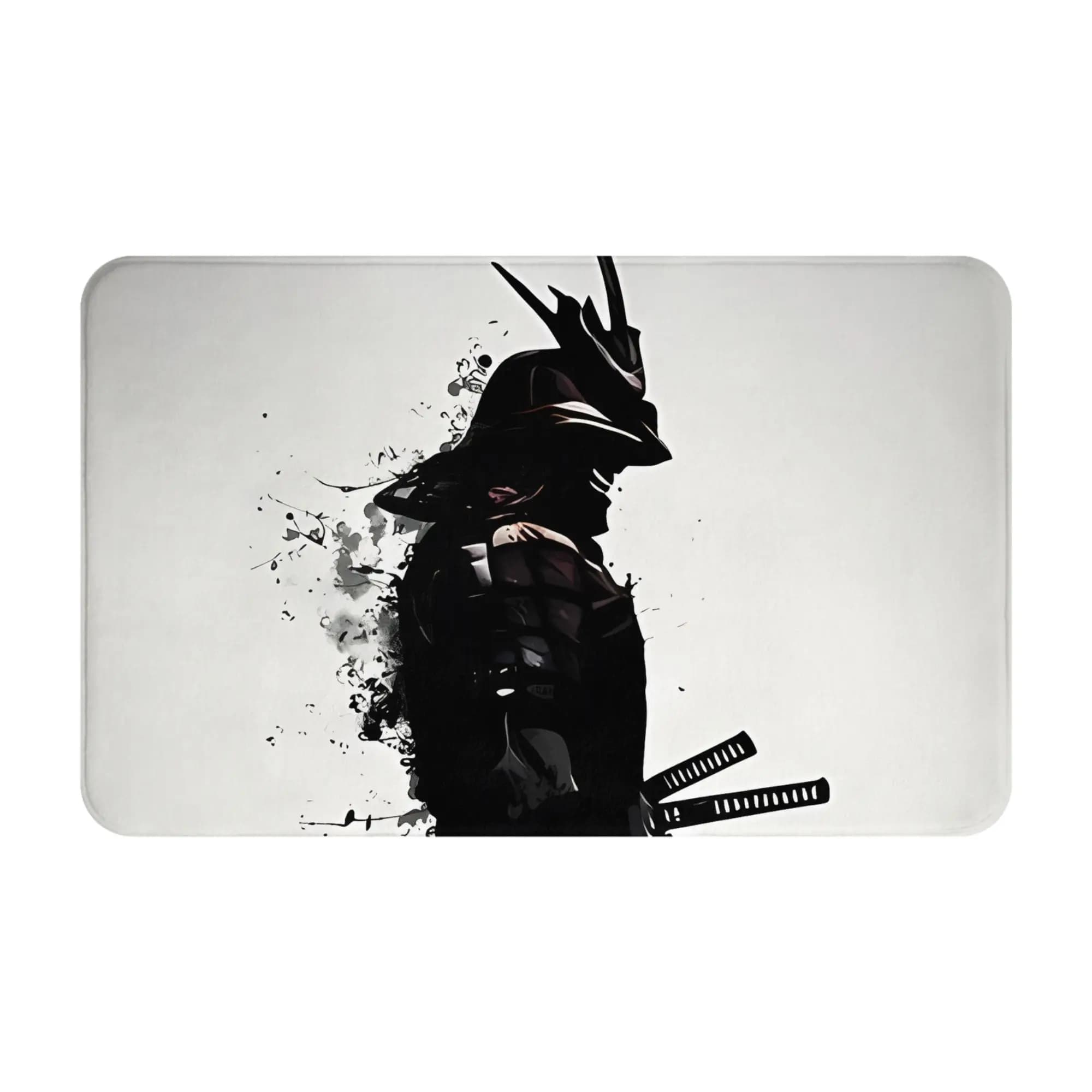 Armored Samurai Christmas Decorations Bath Mat Samurai Doormat Living Room Carpet Balcony Rug Home Decor
