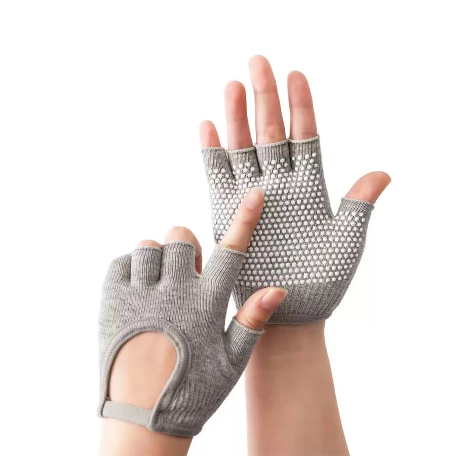 Non-Slip Yoga Gloves with Grip, Breathable Half Finger Workout Gloves for Women, Ideal for Yoga,Pilates,Fitness and Gym Training