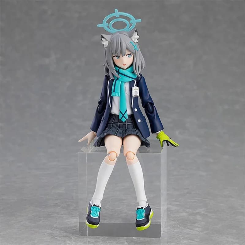 New #567 Blue Archive Sunaookami Shiroko Posable Action Figure With Mask Head Rifle Interchangeable Face Plates Collectible Gift