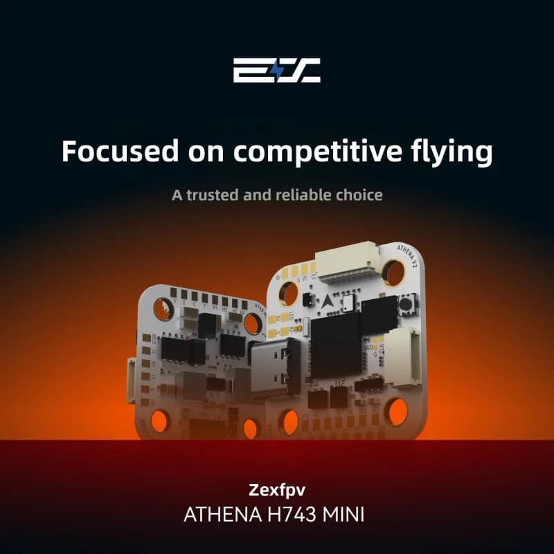 ZEX ATHENA H743 Mini Flight Controller 80A 4in1 ESC Stack 20x20mm per Droni FPV, FC con Doppio Giroscopio ICM42688, 3-8S Betaflight OSD per RC Racing