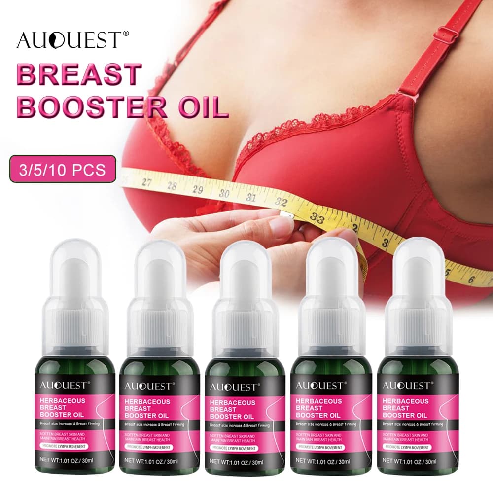 AUQUEST Olio per il seno Rassodante Lifting Cura del corpo Petto Piante naturali Oli essenziali Crescita rapida del seno per le donne Prodotti per la cura della pelle