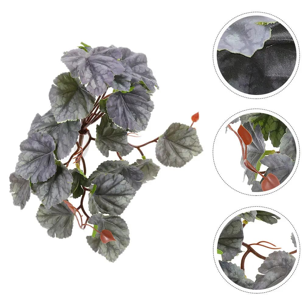 Lifelike Hanging Artificial Reptile Plant Pendant for Terrariums Lizard Turtle Gecko Vivarium Decor Natural Climbing Hideout