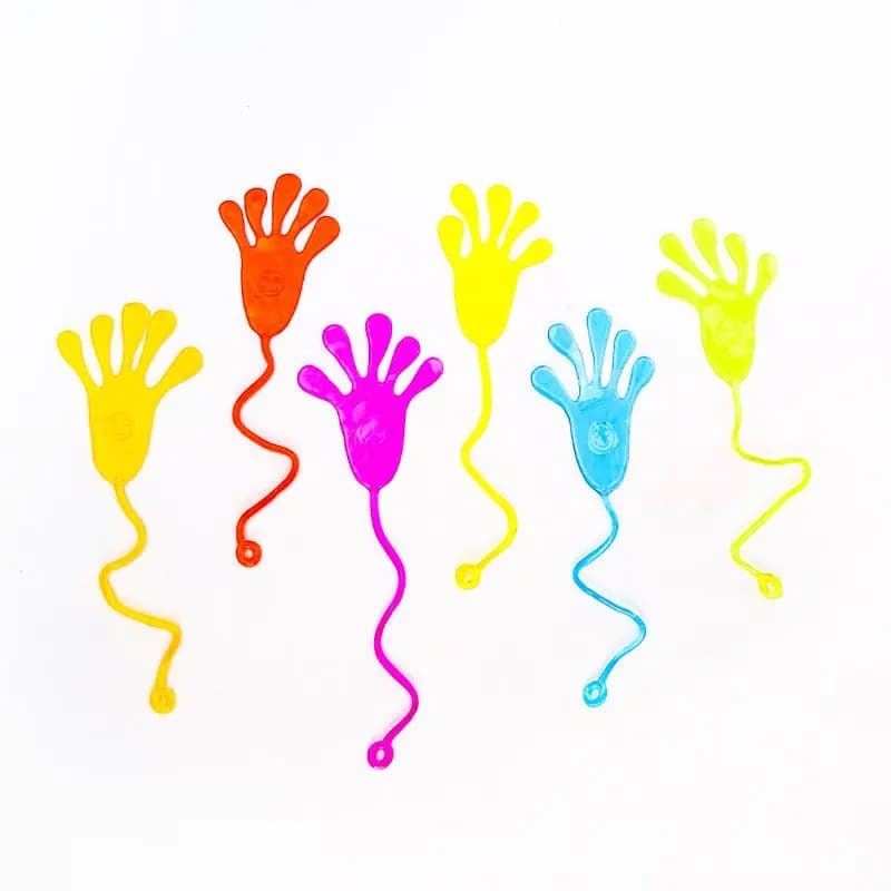 5-50Pcs Elastic Sticky Hands Slap Palm Squishy Toy Funny Novelty Stress Relief Party Game Birthday Educational Kids Gift