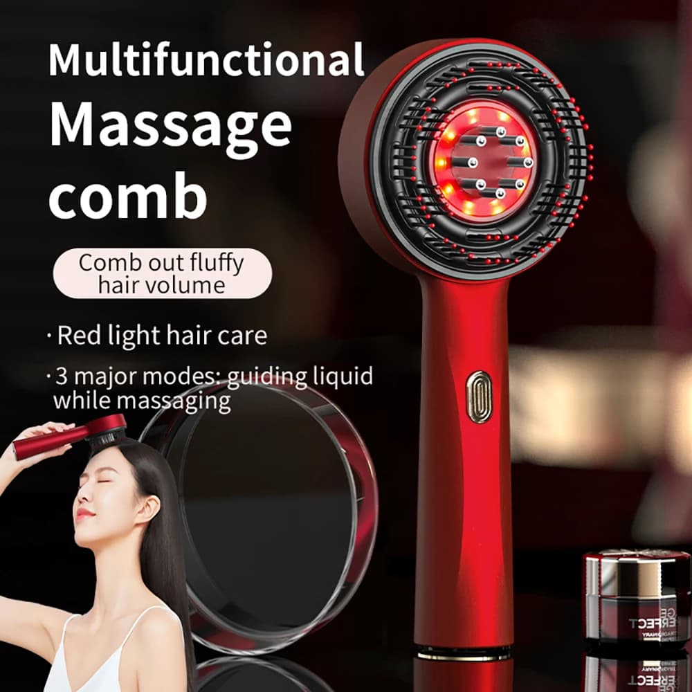 3 Mode Electric Massage Combs Portable Red Light Laser Combs for Hair follicles Hairsprays on head Essential Oil Applicator