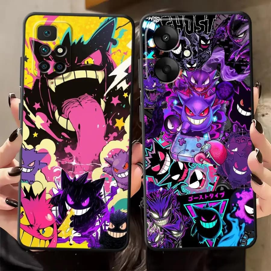 Cover per Telefono Pokemon Gengar per Xiaomi Redmi A3 A5 9 K40 K80 Pro 14C A4 12C 13C 10 A1 A2 Plus
