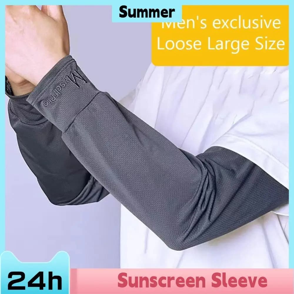 Solar Protection Arm Cover for Men's Cycling Arm Sleeves Enlarged Arm Open Air Sports Solar Protection Cuffs Breathable Wheelchair