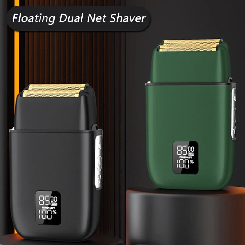 New Electric Shaver Professional Beard Trimmer Razor Portable Shaver for Men Reciprocating Shaving Blade USB Charge LCD Display