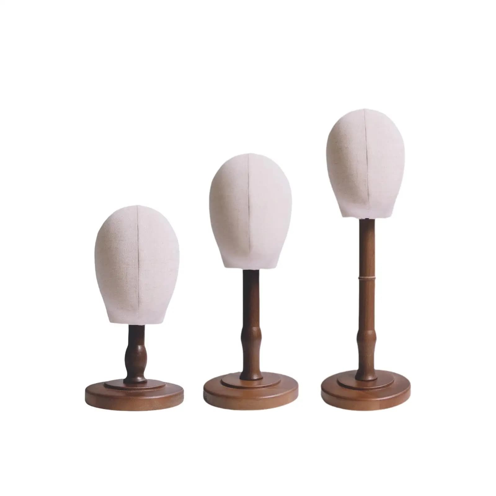 Display per lo styling del modello di testa di manichino con supporto in legno Robusto display per supporto per cappello modello testa di manichino per cuffie Cappello per gioielli