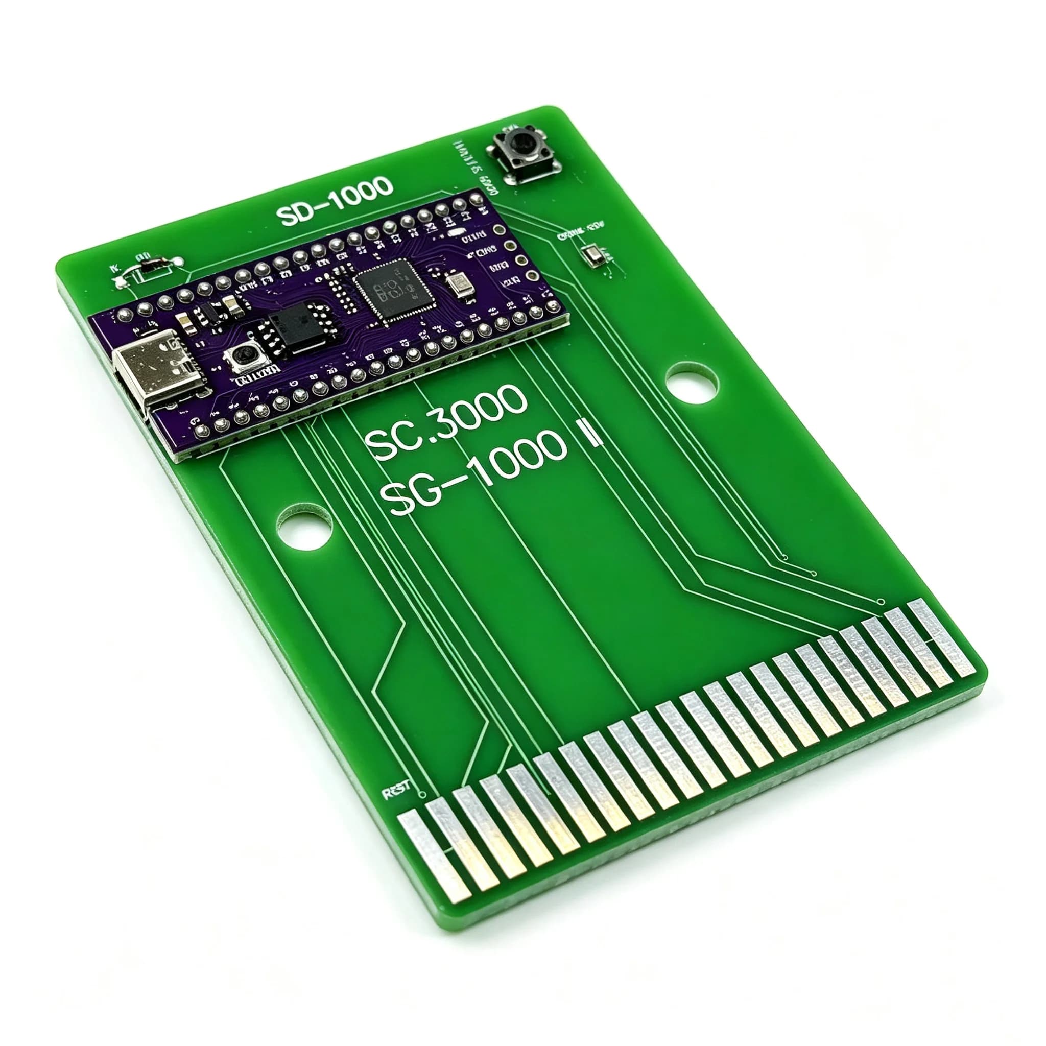 Retro 150-in-1 Summerflash Pico SG-1000 128M Game Card USB Port Reset Buttons Compatible with SG-3000 MSX Games Gaming Accessory