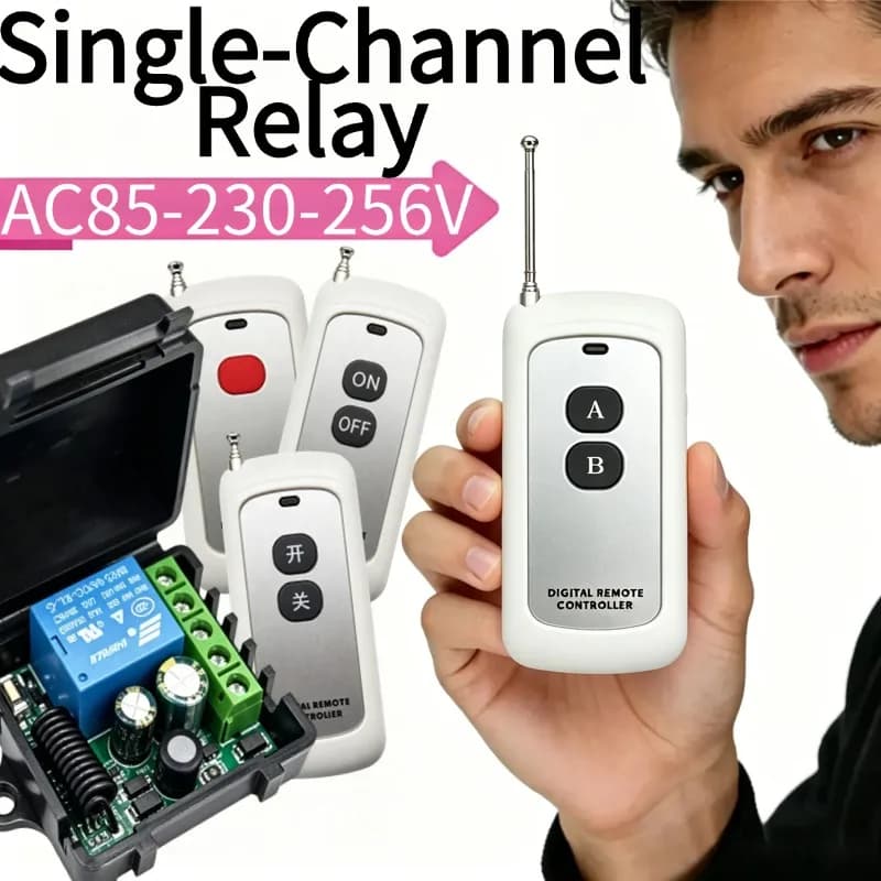 AC220V 433Mhz Remote Control Switch Hign Power On off Remote Control Transmitter for Water Pump Motor LED/Electric Appliance