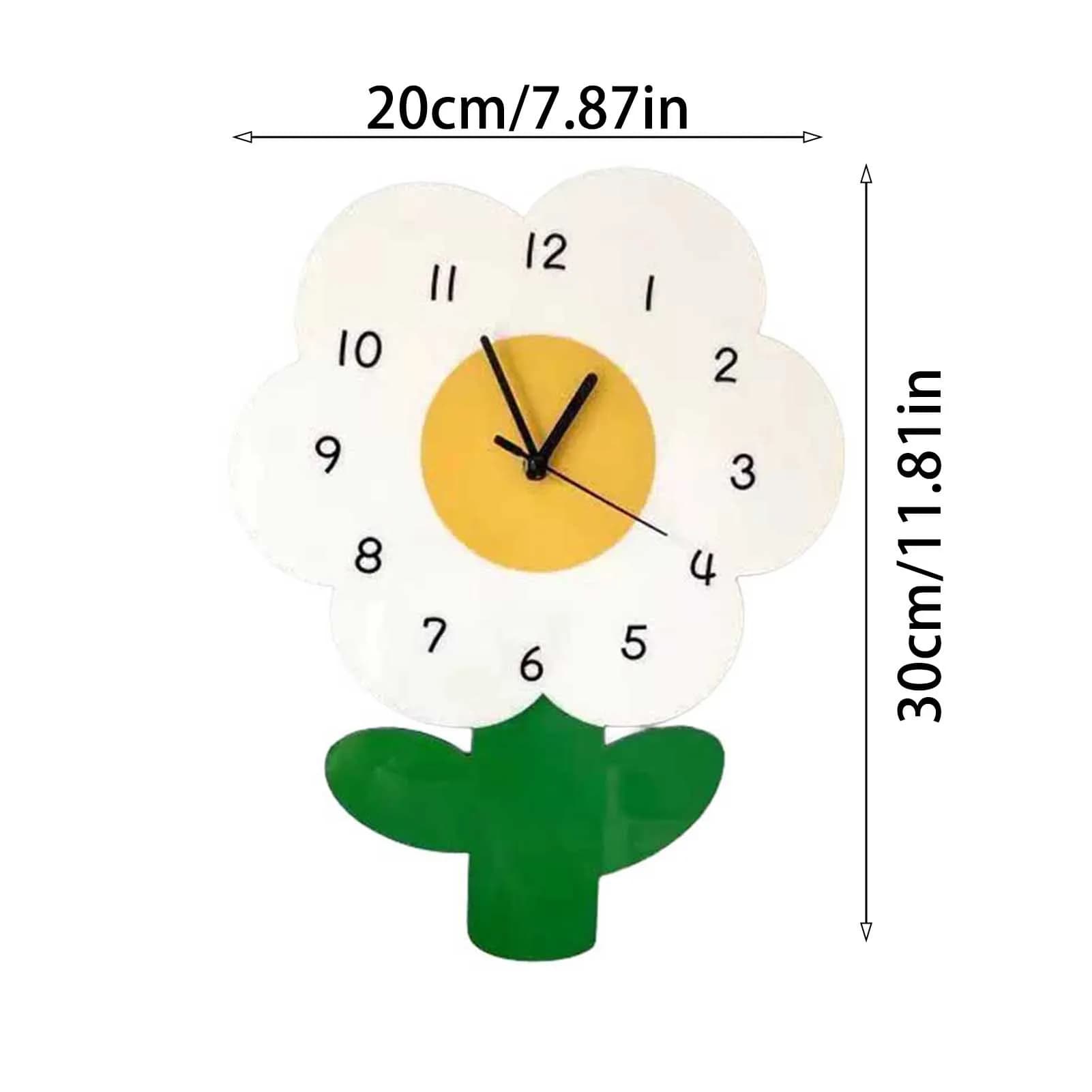 Orologio da Parete con Motivo Floreale, Meccanismo Silenzioso, Adatto per Decorazione di Soggiorno e Camera da Letto