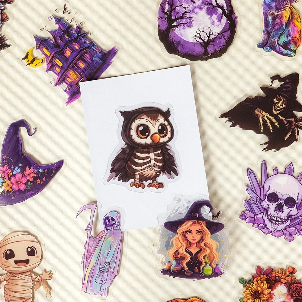 10/30/50pcs Fresco Gotico Halloween Cartoon Adesivi Impermeabile FAI DA TE Scrapbook Laptop Telefono Auto Trasparente Graffiti Decalcomania Giocattolo Per Bambini