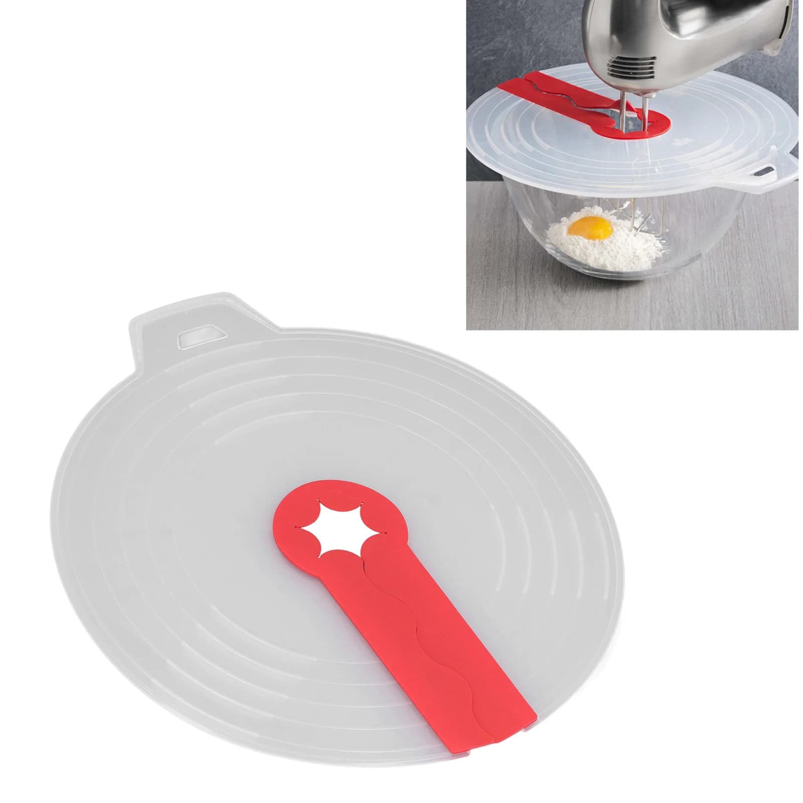 Mixing Bowl Sprinkle protection Silicone mixer PP Anti-sprust screen Spray cover for egg bowl Fruste Baking spray