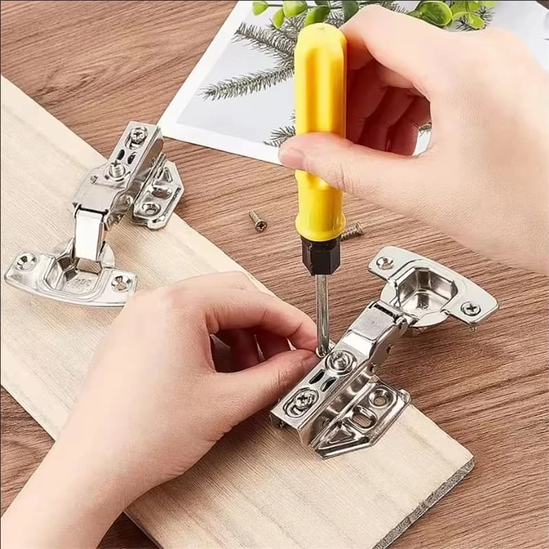 Hinges for lockers cushioned in 304 stainless steel, folding hydraulic hinges for kitchen cabinets (2-10 pieces)