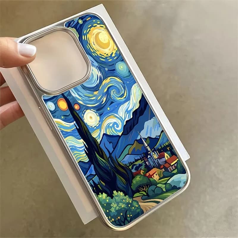 Van Gogh Art Town Phone Case for iPhone 18 17 16e 16 15 14 13 12 11 Air Pro Max X XR XSMAX 8 7 Plus Soft TPU Transparent Cover
