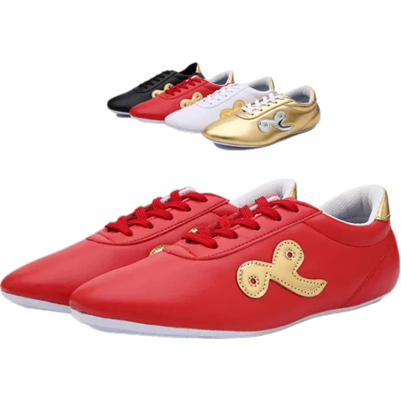New Unisex Martial Arts Shoes Light Men Women Tai Chi Wushu Shoes Soft Leather Shoes Traditional Kung Fu Shoes