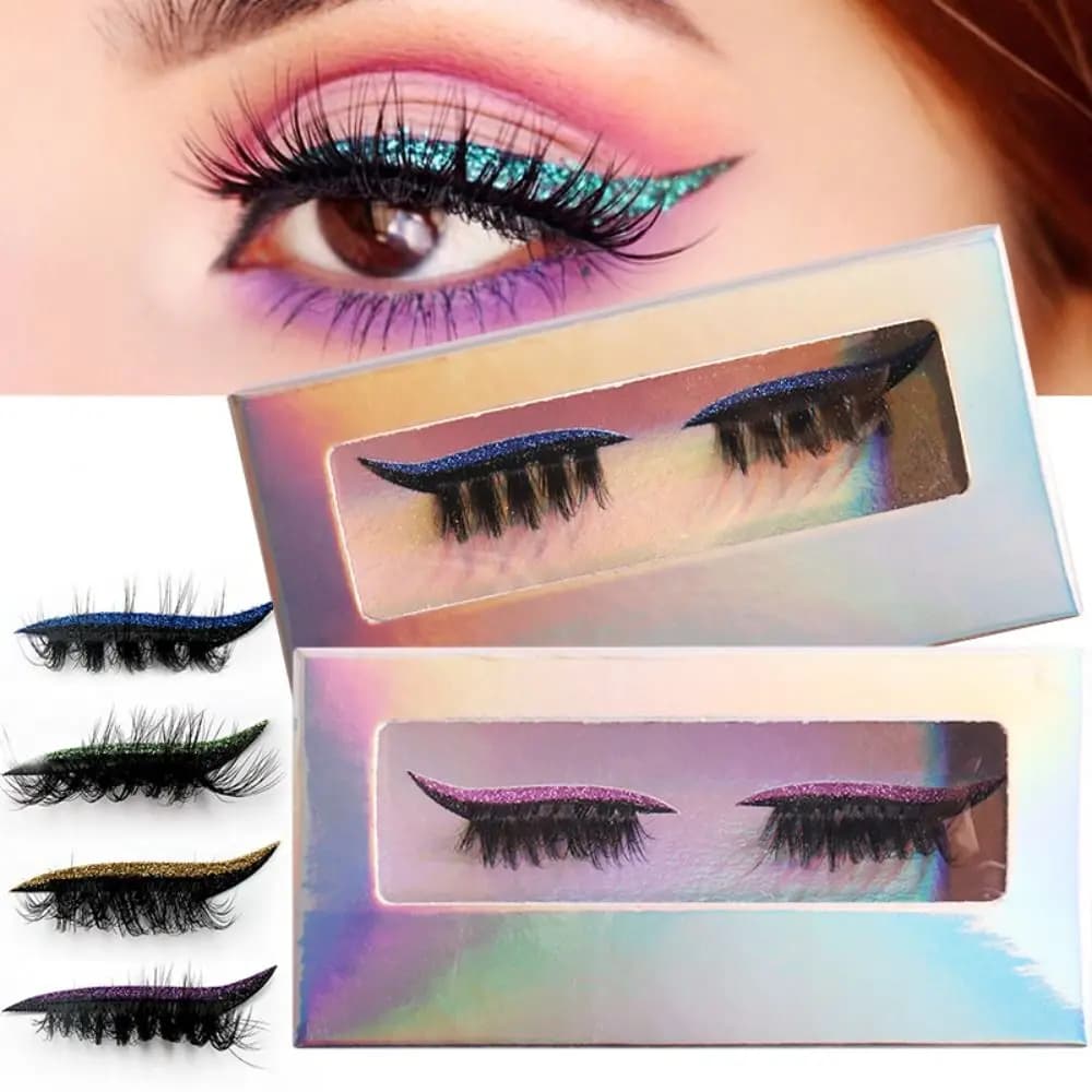 Patch Adesivo per Ombretto e Ciglia Riutilizzabile, Colore Casuale, Adesivi per Trucco Occhi, Trucco Rapido