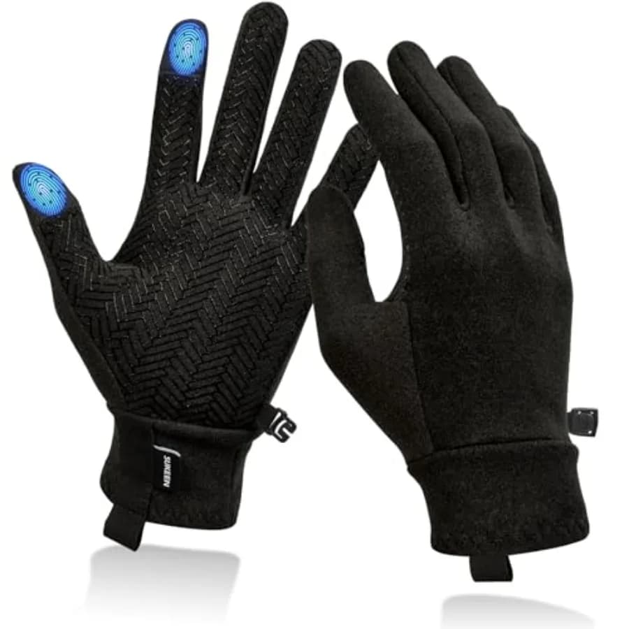 Guanti Leggeri da Corsa per Uomo e Donna, Touchscreen, Antiscivolo, Guanti Sportivi Invernali Caldi per Ciclismo e Guida
