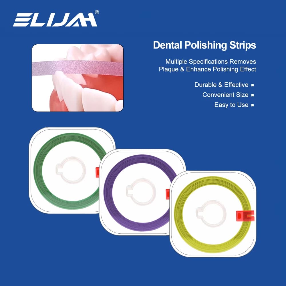 ELIJAH Strip Polishing Dentale 6M/Rotolo, Abrasive Strip for Dental Resin, Whitening, Grana Grossa/Media/Fine, Dental Tools