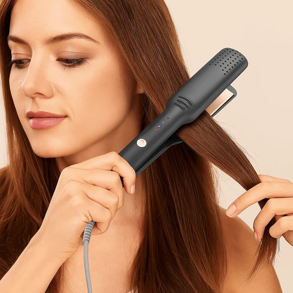 Enlarged Anion Hair Plate Adjustable Temperature Electric Hair Plate Iron Professional for Quick Heat Hair Student