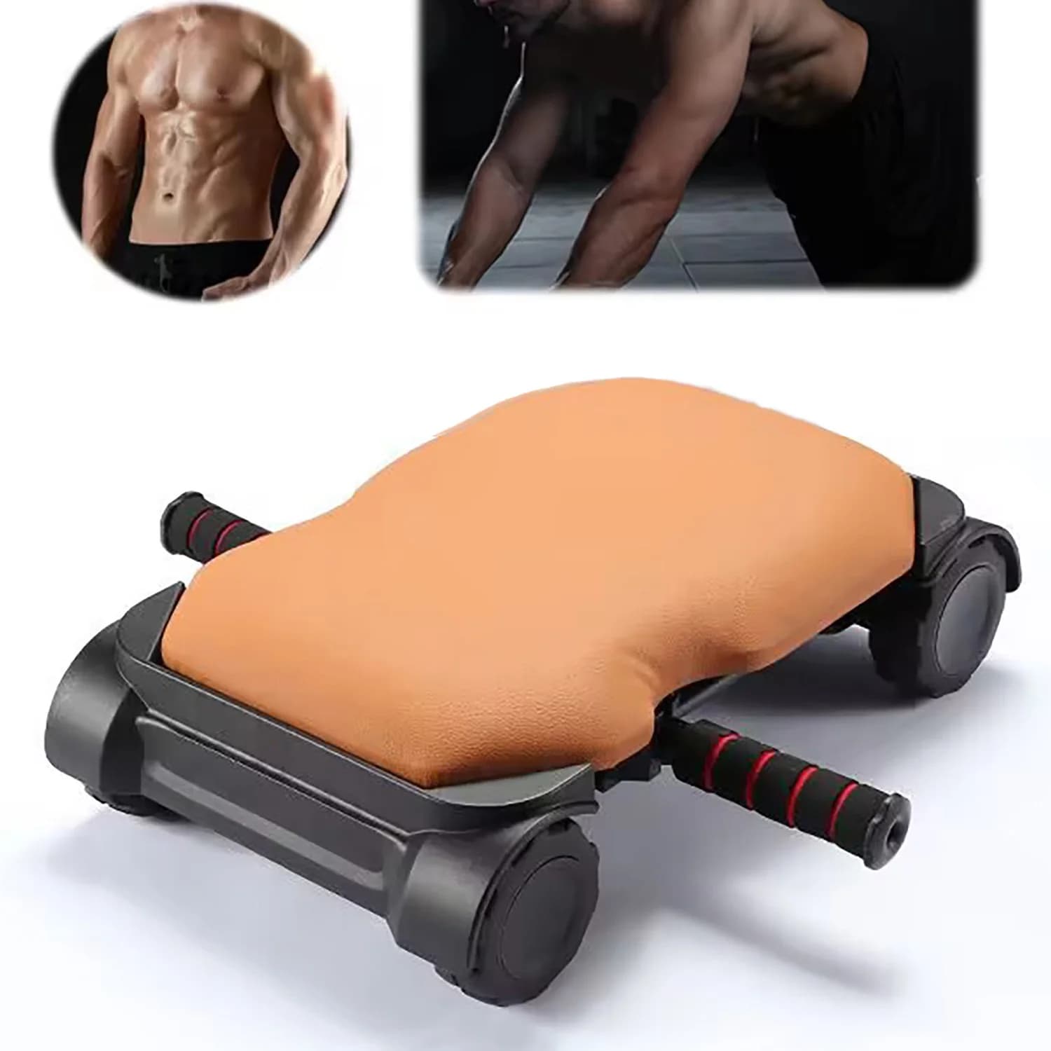 Support for elbow Automatic Rebound 4 Wheels Core Muscle Ab Trainer with Roller Wheel for Fitness Exercises Ab Sliding Table