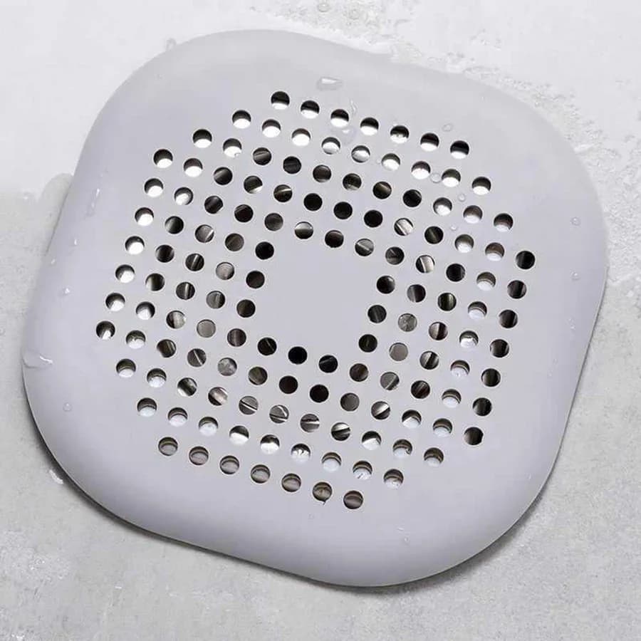 Coperchio quadrato in silicone per scarico, filtro per capelli per scarico bagno, tappetino per scarico domestico