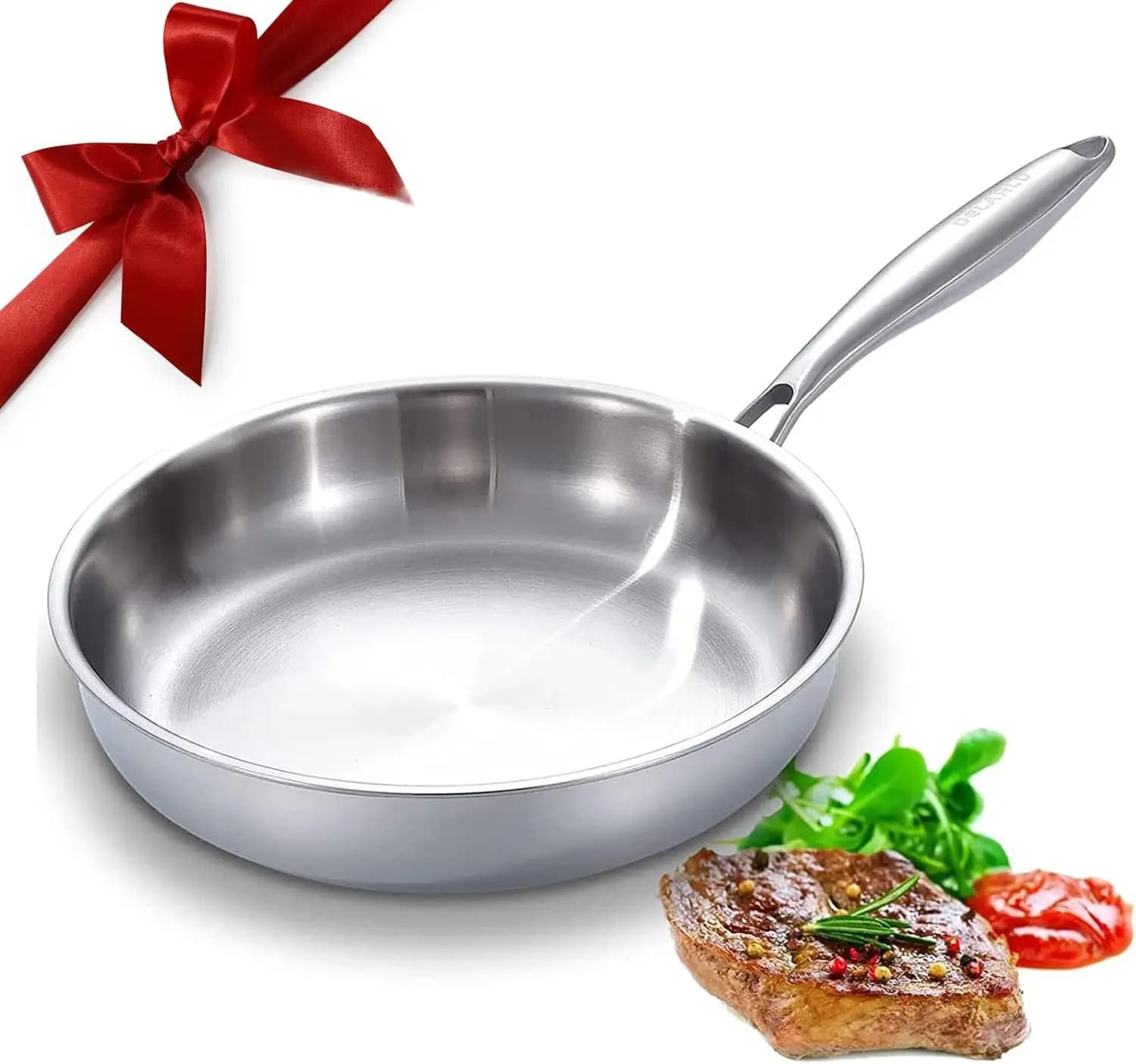 Stainless steel mini pan 316 from 16/18 cm, small pot for 1-2 persons, universal for gas and induction stoves, frying pan.