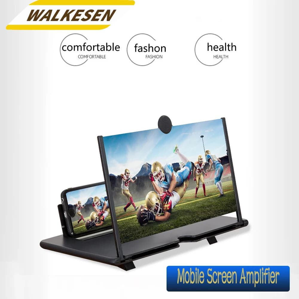 New 12 Inch HD 3D Screen Amplifier Video Enlargement for Cell Phone Screen for Support for Smartphone Support Bracket for Phone Support with Enlarged Screen