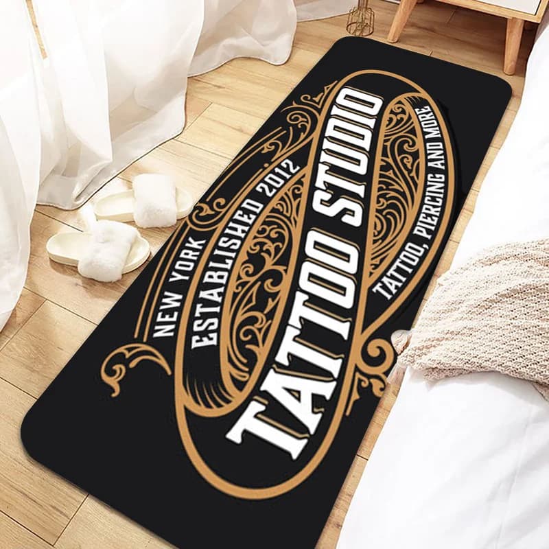 Tattoo Shop Door Mat Entrance Non-slip Doormat Washable Kitchen Carpet Living Room Hallway Rugs Bathroom Bath Door Mats