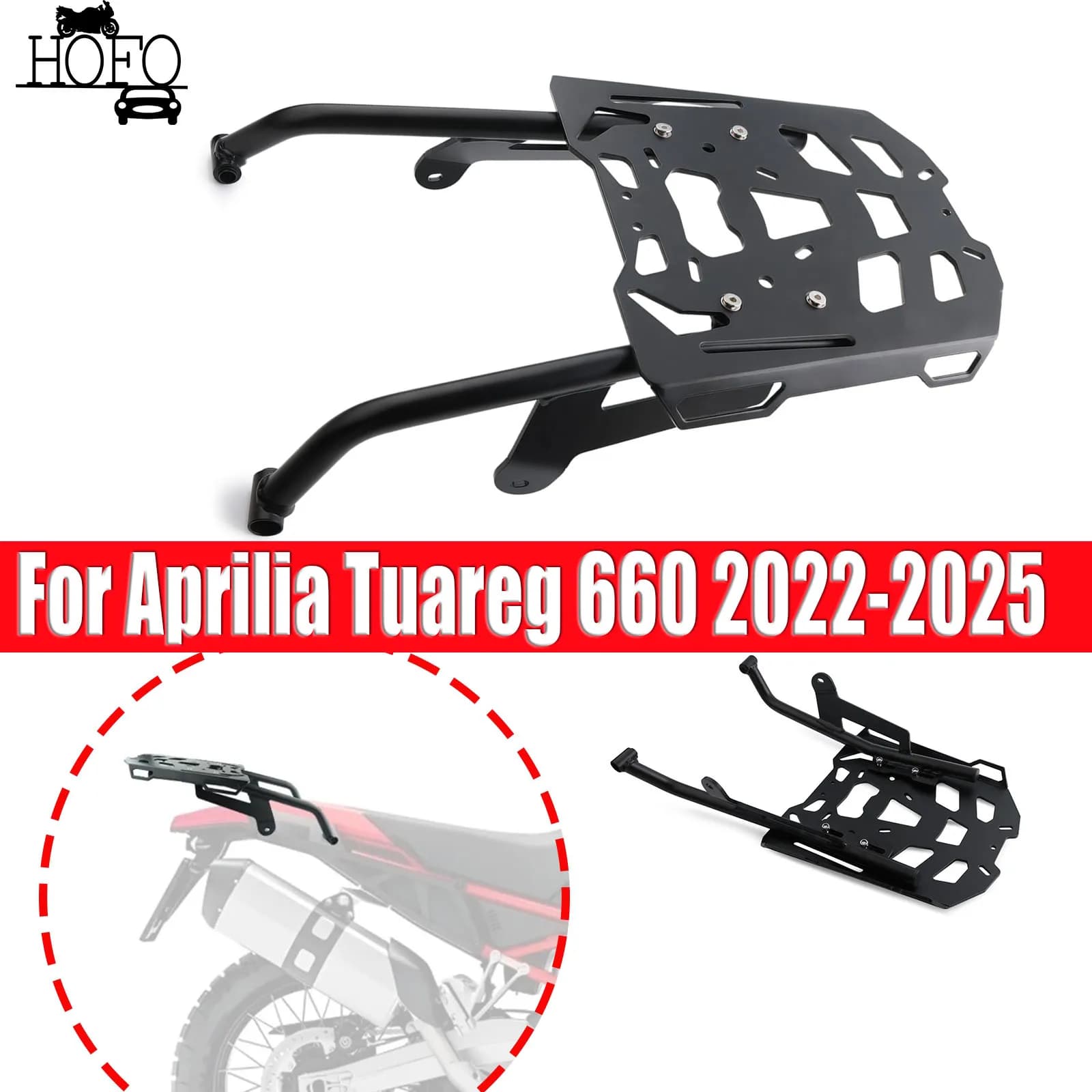 Motorcycle Parts Tail Rack Suitcase Luggage Carrier Board Luggage For Aprilia Tuareg 660 2022-2025 Luggage Rack Extension