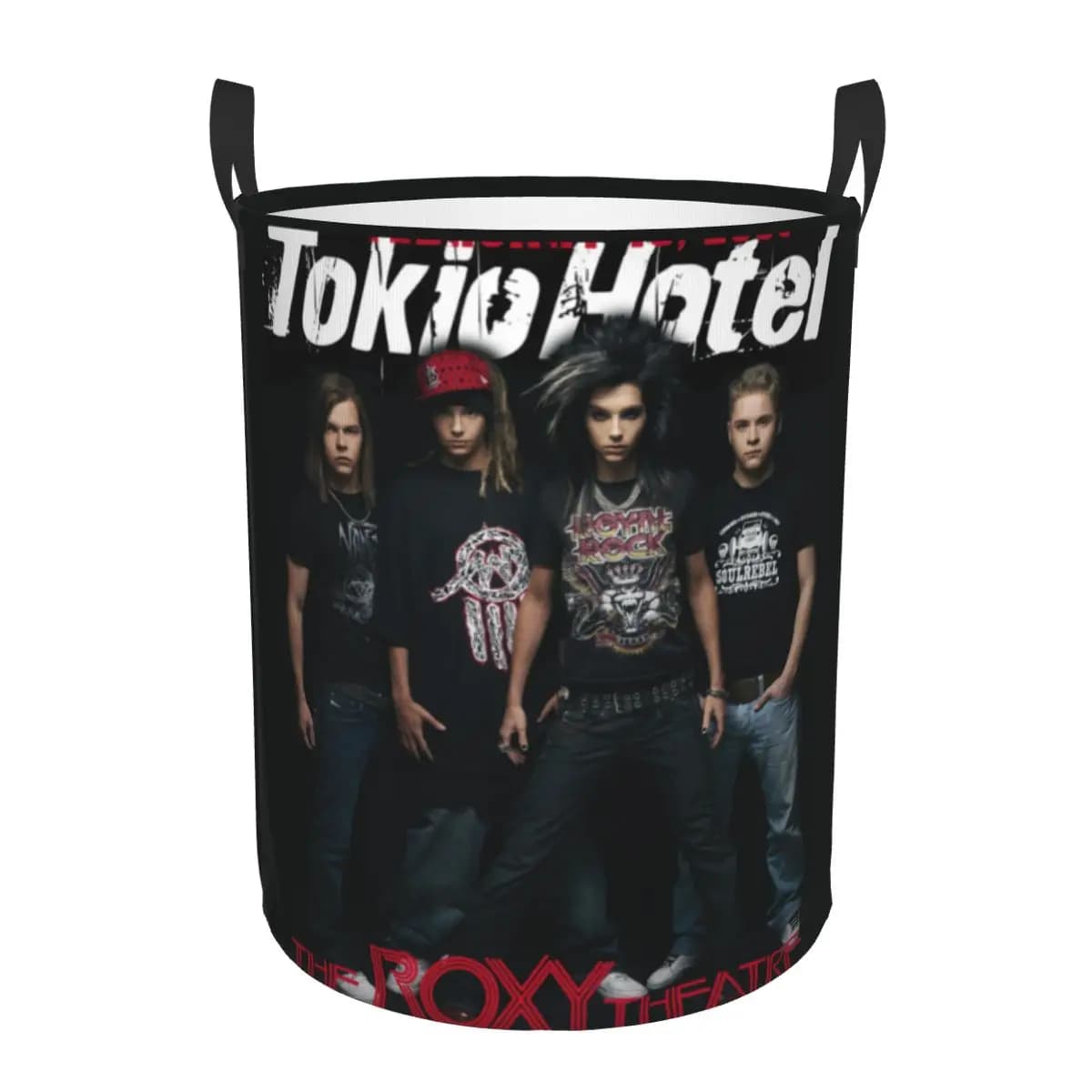Personalized Tokio Hotel Rock Band Bill Kaulitz Bed linen basket Foldable Dress Basket for Kids Toy Bag